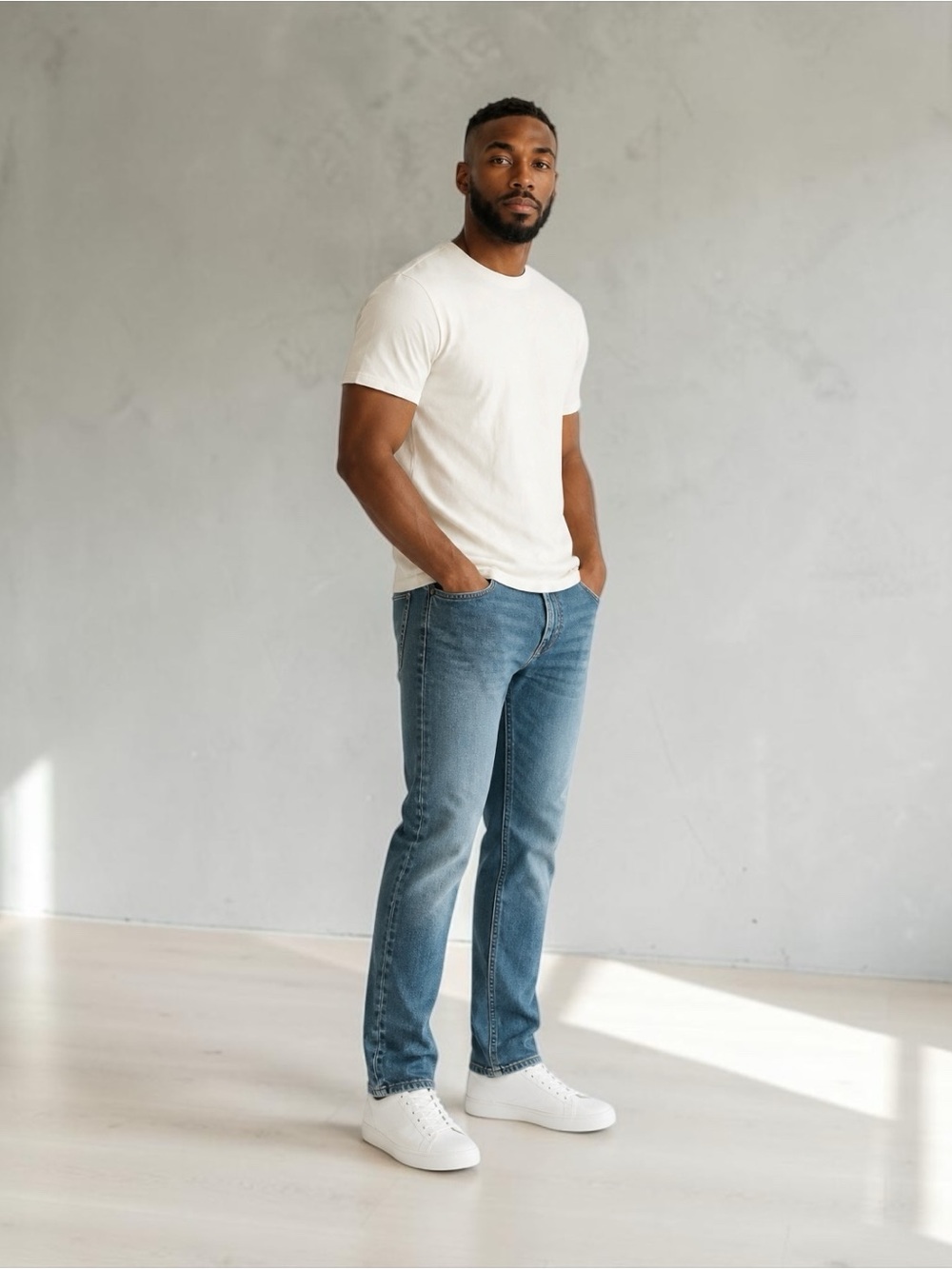 Wrangler Flex Waist Regular Fit Men’s Blue Jeans
